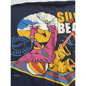 Vtg A Party Animal Sun Of A Beach Blue T Shirt Single Stitch Men’s L